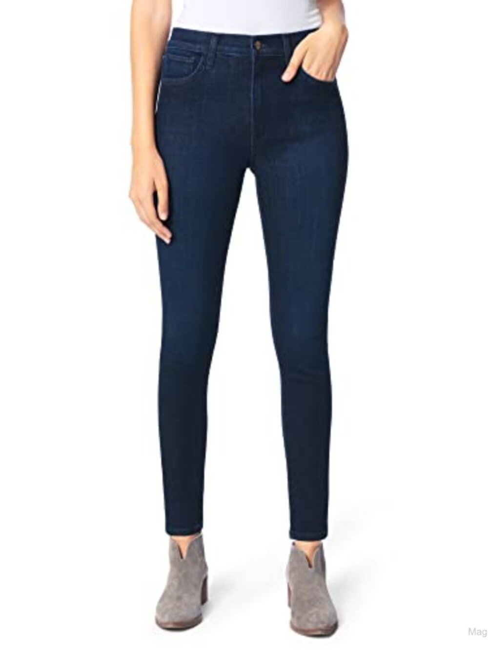High Rise Skinny Ankle Jeans Stretch Denim Slim Fit Casual